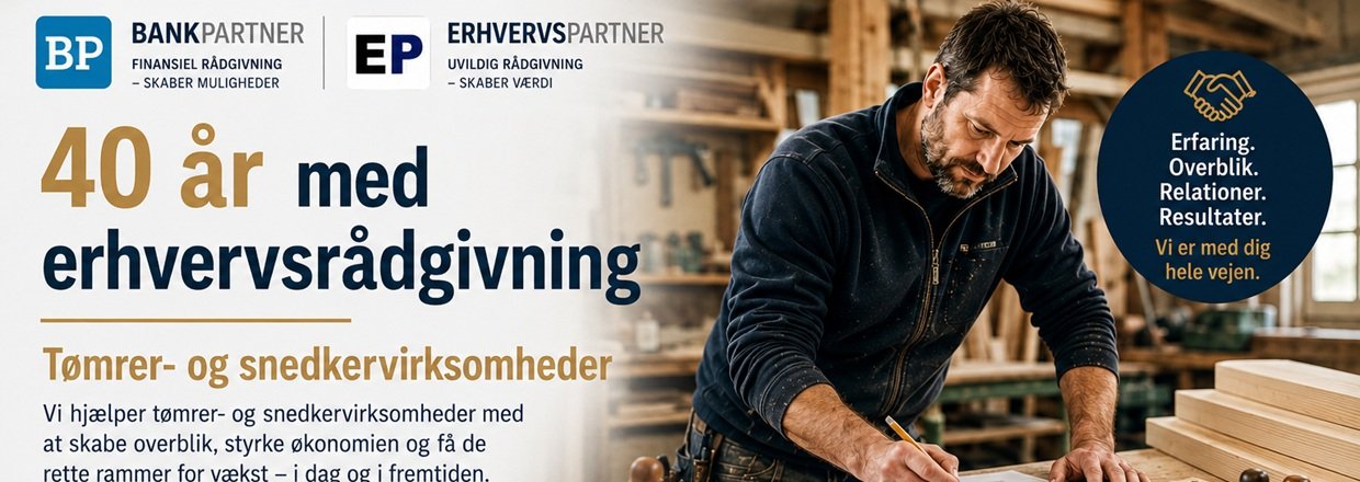 40 �r med erhvervsr�dgivning T�mrer- og snedkervirksomheder